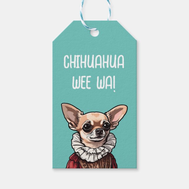 Chihuahua wee wa geschenkanhänger (Vorderseite)