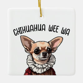 Chihuahua wee wa keramikornament