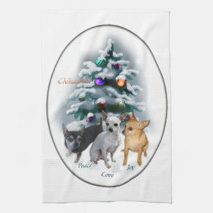 Chihuahua-Weihnachten Geschirrtuch