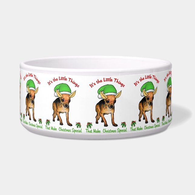 Chihuahua Weihnachten Napf (Vorderseite)