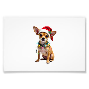 Chihuahua Weihnachten Santa hässlicher Pullover Hu Fotodruck