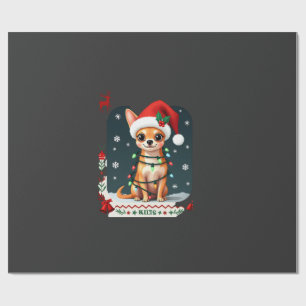 Chihuahua Weihnachten Santa hässlicher Pullover Hu Geschenkpapier