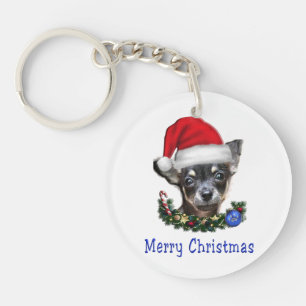 Chihuahua Weihnachten Schlüsselanhänger