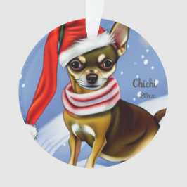 Chihuahua Weihnachten, Weihnachtsmannmütze Hund Or Ornament