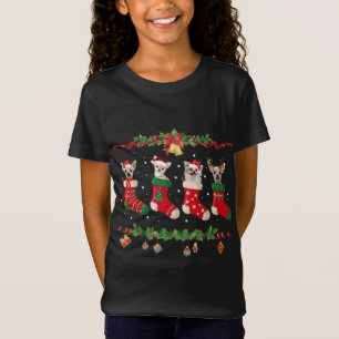 Chihuahua Weihnachts-Strumpf Dog Xmas T-Shirt