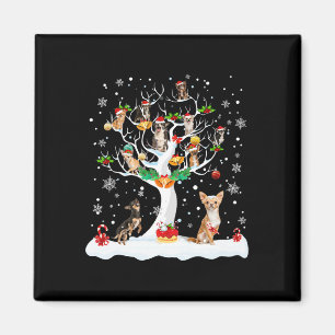 Chihuahua Weihnachts Weihnachtsbaum Hund Lover Men Magnet