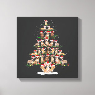 Chihuahua-Weihnachtsbaum Lustiger Tee Xmas Chihuah Leinwanddruck