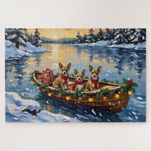 Chihuahua-Weihnachtsboot-Feiertag