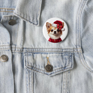Chihuahua Weihnachtsfeiertage Fashion Button