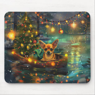 Chihuahua Weihnachtsfest Reise Mousepad