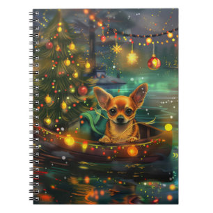 Chihuahua Weihnachtsfest Reise Notizblock