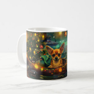 Chihuahua Weihnachtsfestreise Kaffeetasse