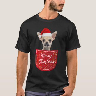 Chihuahua-Weihnachtshund in Ihrer Tasche T-Shirt
