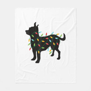 Chihuahua WeihnachtsLICHT Weihnachten Weihnachtsge Fleecedecke