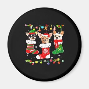 Chihuahua Weihnachtslicht Xmas Dog Classic T-Shir Magnet