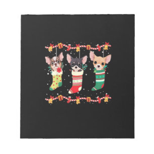 Chihuahua Weihnachtslichter Lustige Xmas Hunde Lie Notizblock