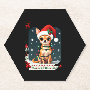Chihuahua Weihnachtsmann Ugly Sweater Dog Lover X Untersetzer