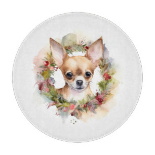 Chihuahua Weihnachtsmann Weihnachtsfest Schneidebrett