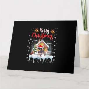 Chihuahua Weihnachtsmannmütze frohe Weihnachtslied Karte