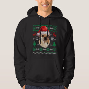 Chihuahua Weihnachtsmannmütze Weihnachten Ugly Swe Hoodie