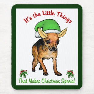 Chihuahua Weihnachtspenden Mousepad