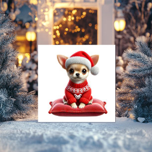 Chihuahua-Weihnachtspullover Feiertagskarte