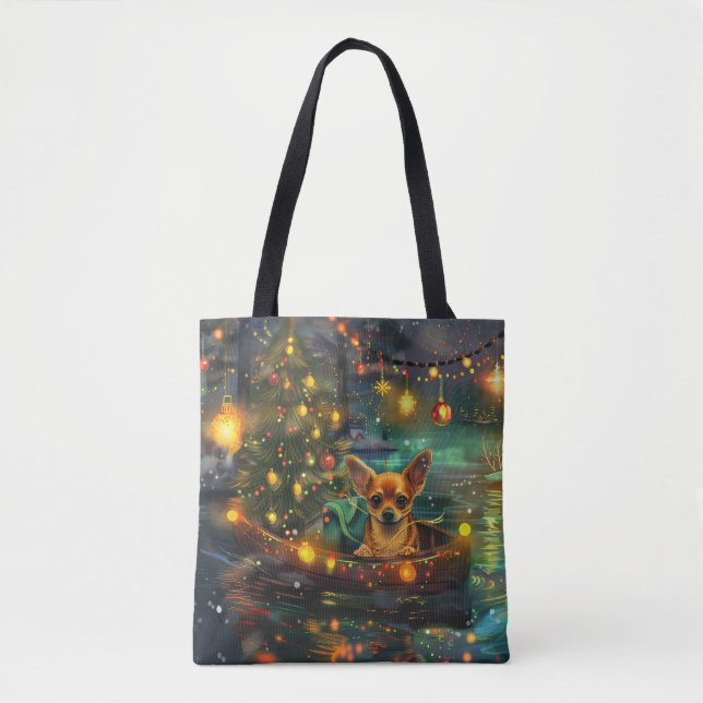Chihuahua Weihnachtsreise Tasche (Vorderseite)