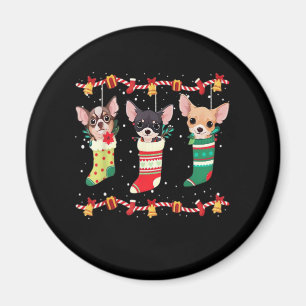 Chihuahua Weihnachtssocken Lights Funny Xmas Dog L Magnet