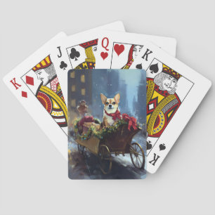 Chihuahua Weihnachtszeit Spielkarten