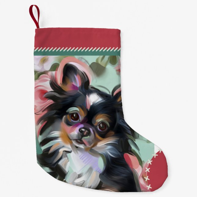 Chihuahua Weihnachtszeit-Strumpf| Ornament Kleiner Weihnachtsstrumpf (Vorderseite)