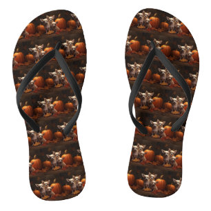 Chihuahua Welpe Autumn Delight Pumpkin Flip Flops