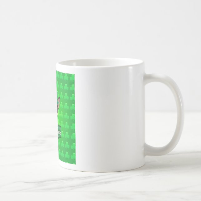 Chihuahua Welpe Dog St. Patrick's Day Green Clover Kaffeetasse (Rechts)