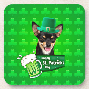 Chihuahua Welpe Dog St. Patrick's Day Green Clover Untersetzer