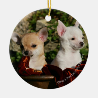 Chihuahua-Welpen Keramik Ornament