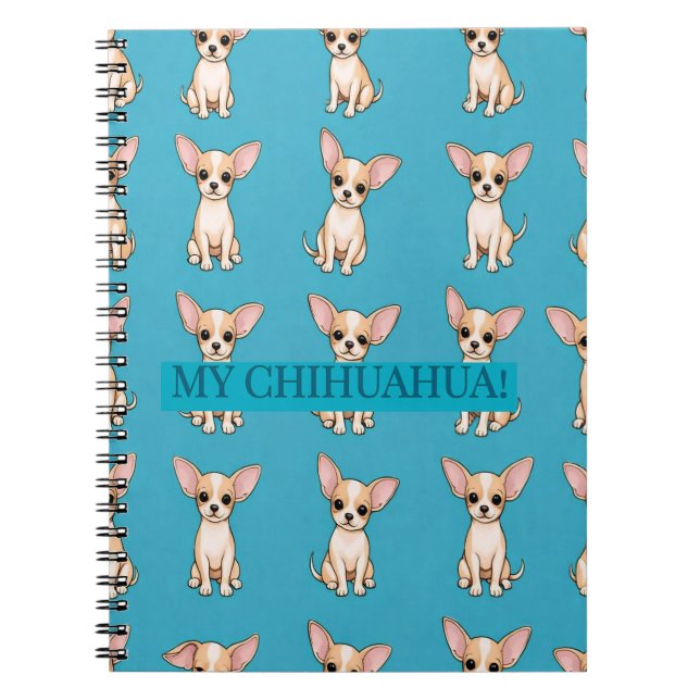 Chihuahua-Welpen Notizbuch Tagebuch (Vorderseite)