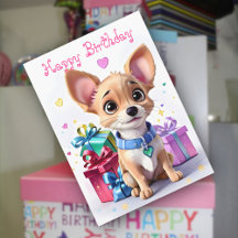 Chihuahua Welpengeschenke & Heartfelt wünscht Gebu