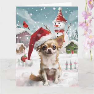 Chihuahua Winter Wonderland Weihnachtsfreude Karte