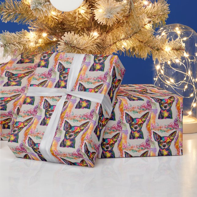 Chihuahua Wrapping Paper Geschenkpapier (Feiertage)