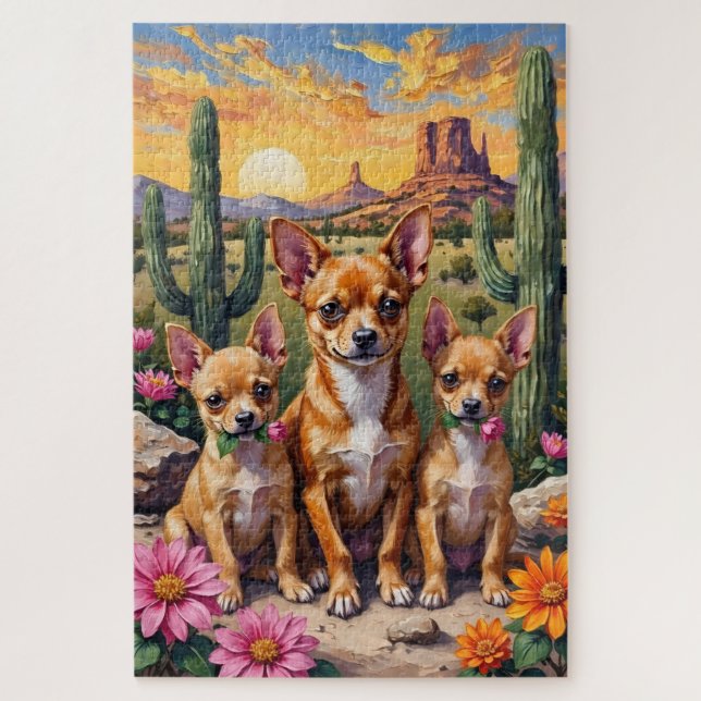 Chihuahua-Wüstenblüten-Kunst (Vertikal)