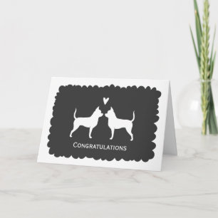 Chihuahuas Hochzeiten Herzlichen Glückwunsch Karte