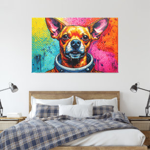 CHIHUAHUAS IM WELTALL 9 LEINWANDDRUCK