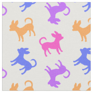 Chihuahuas in Hübschen Pastellfarben Stoff