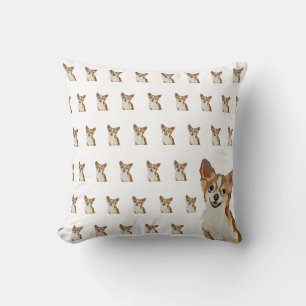 Chihuahuas lächeln Vintages Muster Kissen