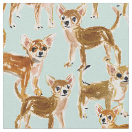 CHIHUAHUAS Painterly Watercolor Dog Stoff