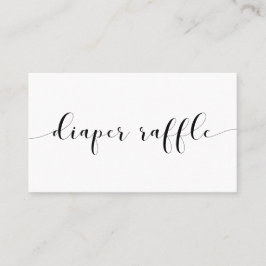 Chiic Baby Dusche Windel Gewinnspiel Visitenkarte