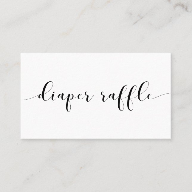 Chiic Baby Dusche Windel Gewinnspiel Visitenkarte (Vorderseite)