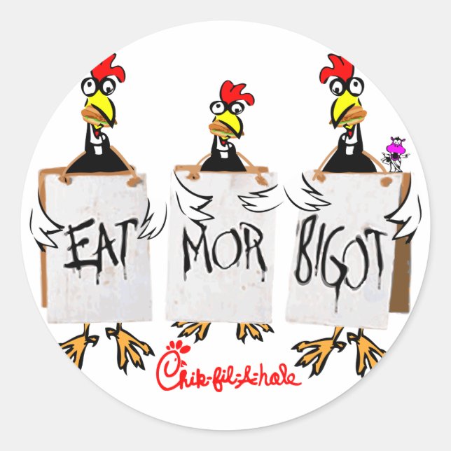 Chik-fil-a-hole Runder Aufkleber (Vorderseite)