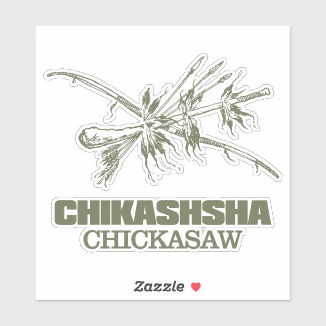 Chikashsha (Chickasaw) Aufkleber (Blatt)