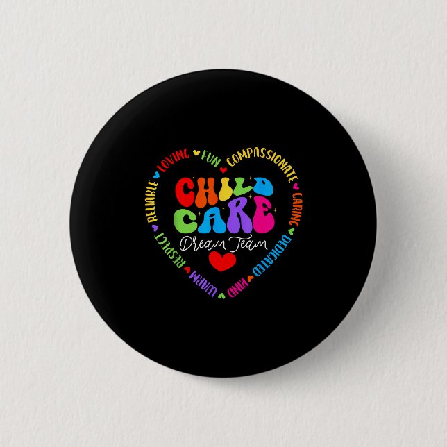 Chilare Dream Team Daycare Crew School Provider Te Button (Vorderseite)