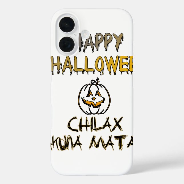 Chilax Spooky & Fun: Happy Halloween Collection iPhone 16 Hülle (Rückseite)